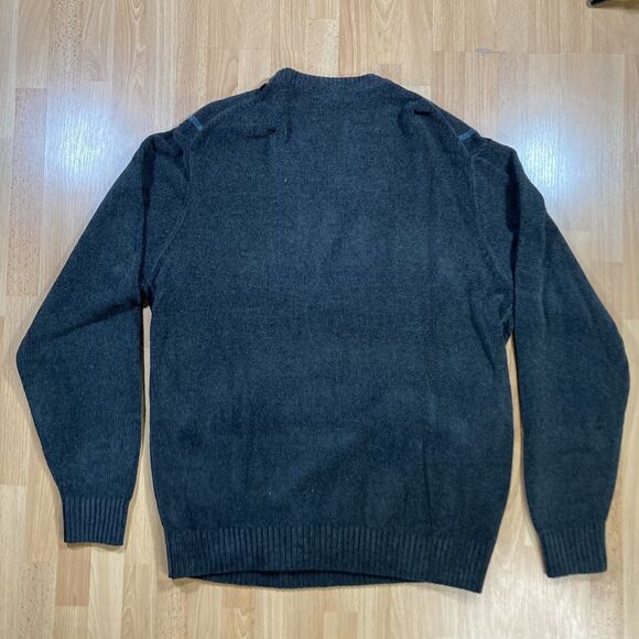 Dockers Chenille Sweater (Men’s size L) • Crew Neck • Brown • Stripes • NWT - Picture 4 of 4